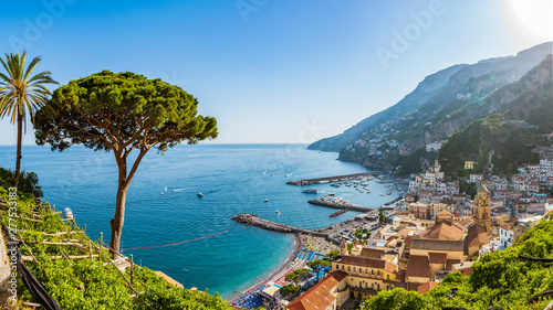 The beautiful village of Amalfi in the Amalfi Coast in Italy