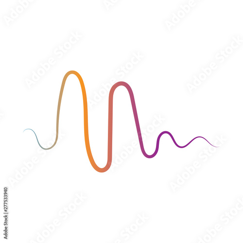 Sound waves vector illustration