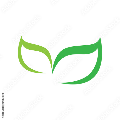 Logos of green Tree leaf ecology