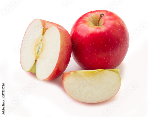 Red apple isolated on white background