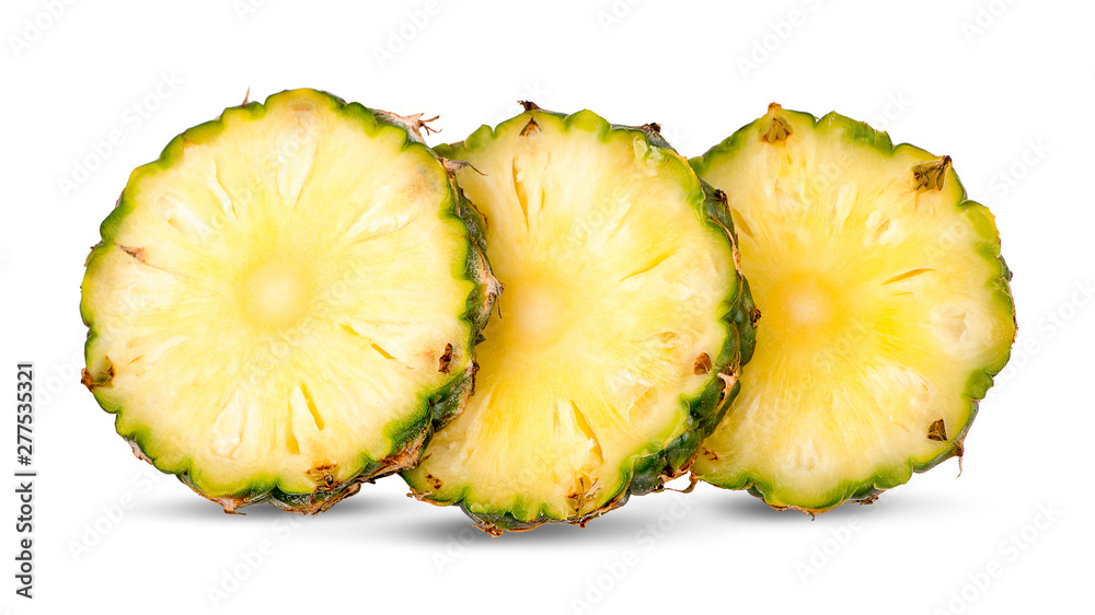 pineapple with slices isolated Clipping Path pineapple with slices isolated Clipping Path