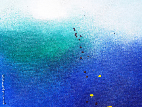 Blue sky and oil paint abstract background
