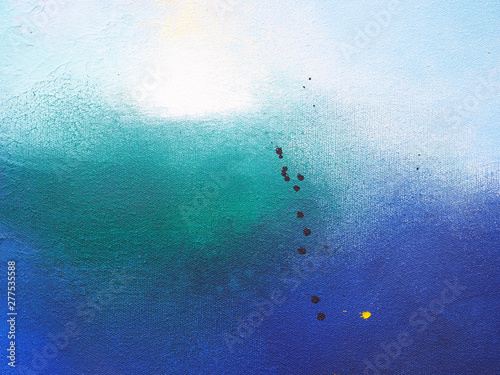 Blue sky and  oil paint abstract background