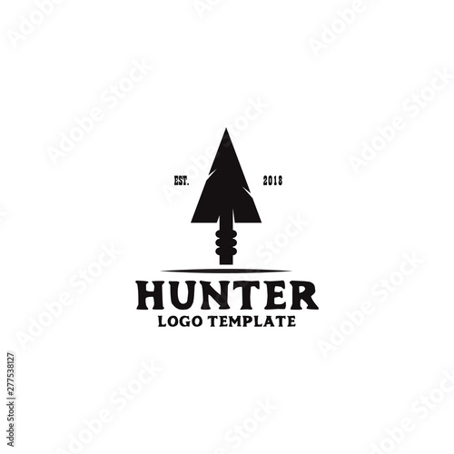 Hunter logo design vector template