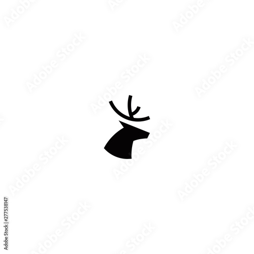 abstract deer design logo concept