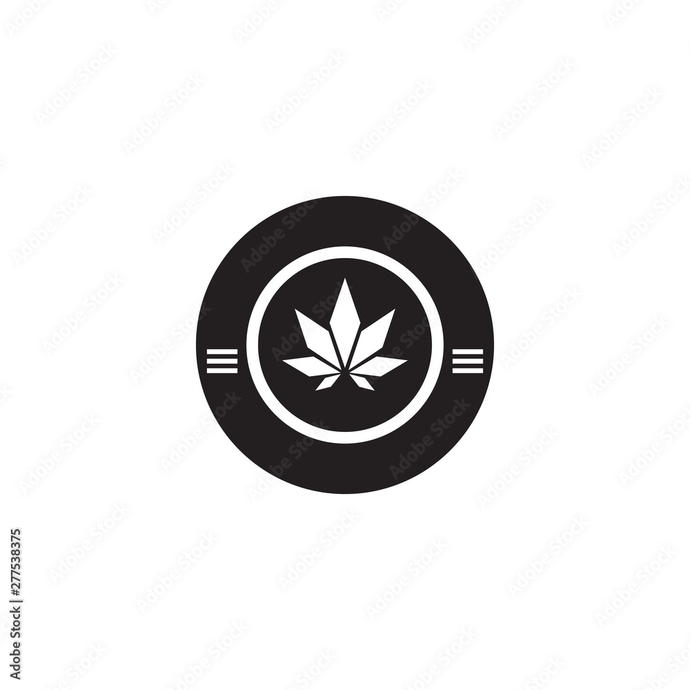 Cannabis leaf icon logo design vector template Cannabis leaf icon logo design vector template