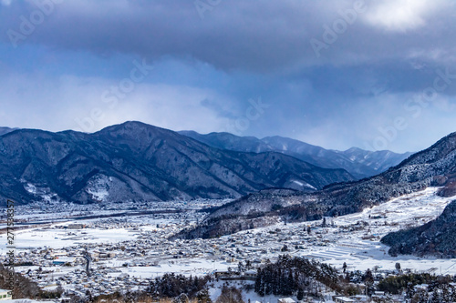 View in the countryside with snow in winter of Japan. © Photo Gallery