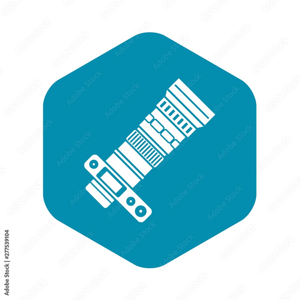 Dslr camera with zoom lens icon. Simple illustration of dslr camera with zoom lens vector icon for web Dslr camera with zoom lens icon. Simple illustration of dslr camera with zoom lens vector icon for web