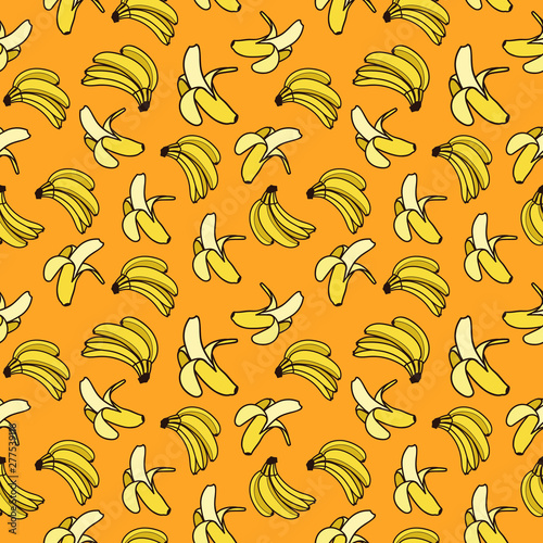 seamless bananas pattren vector illustration