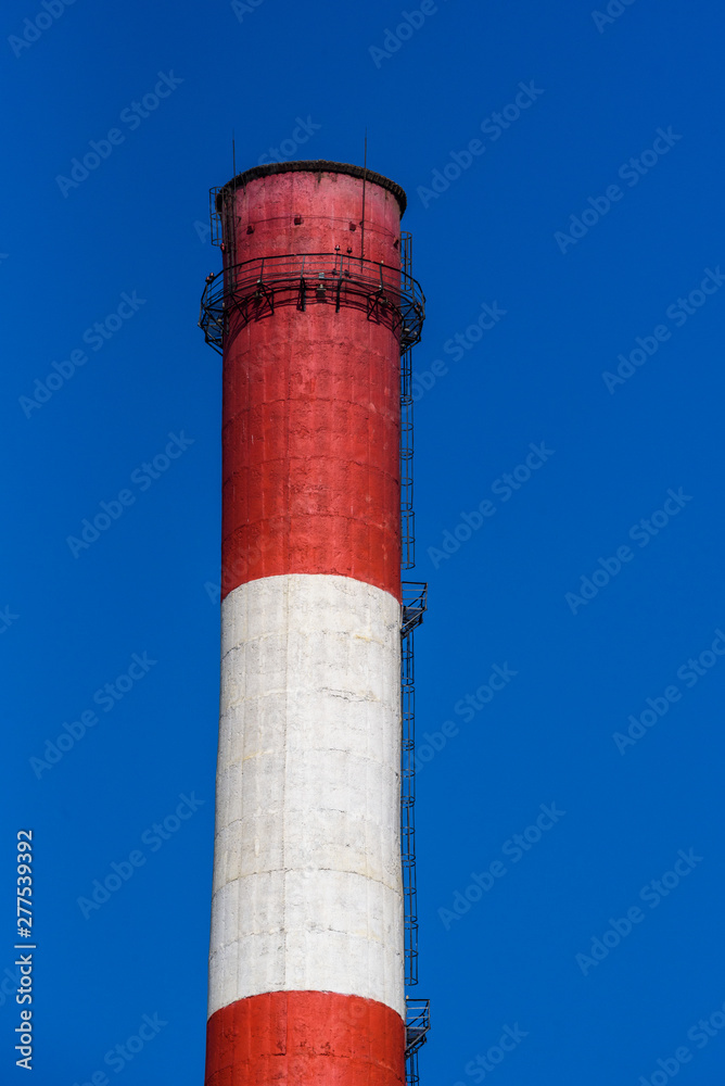 Pipe power plant close up against the sky. Pipe power plant close up against the sky.