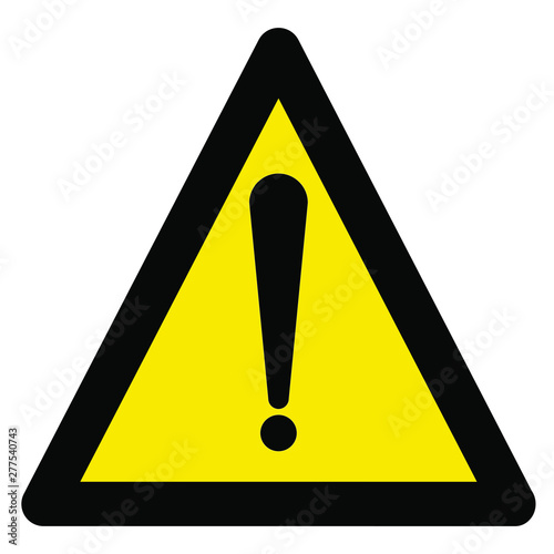 Cuadro en lienzo Warning sign icon, symbol design for safety warning