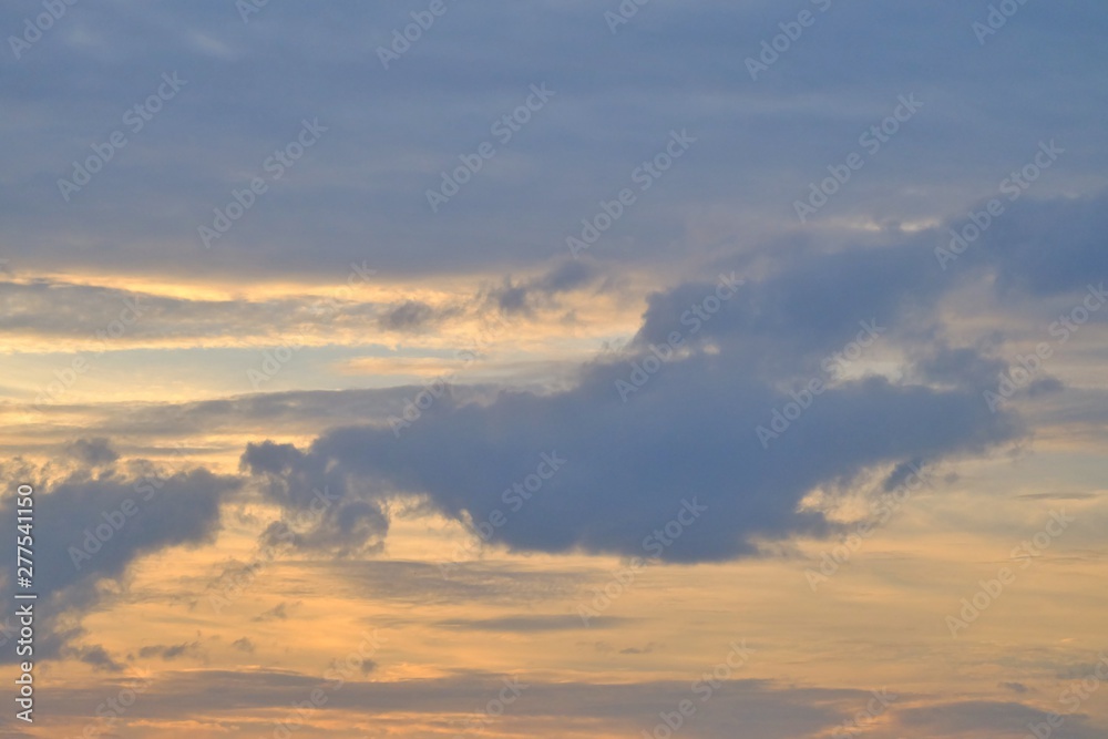 Colorful sky at dusk for background backdrop 
