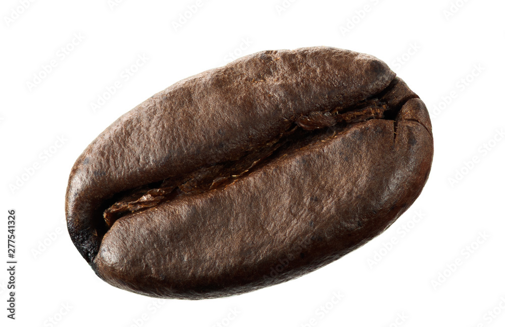 Close up of coffee bean on white background Close up of coffee bean on white background