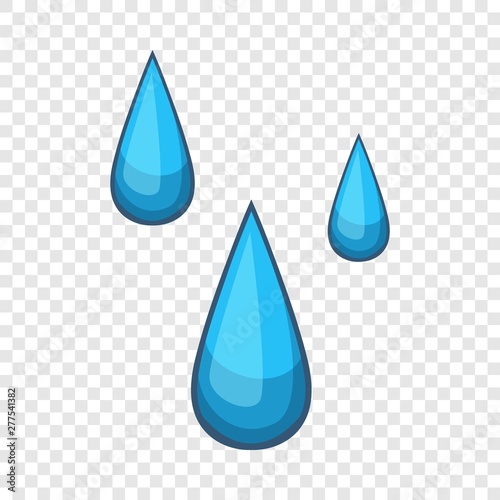 Water drops icon. Cartoon illustration of water drops vector icon for web design