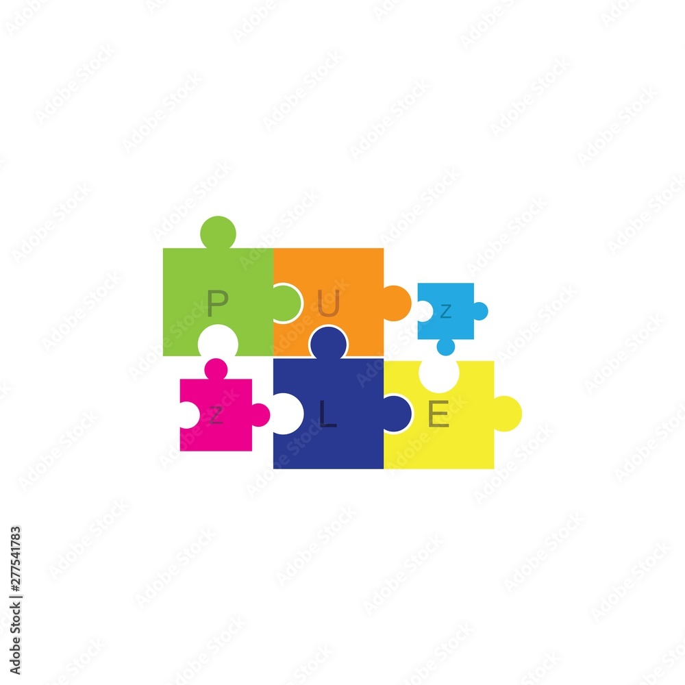 puzzle logo vector icon template puzzle logo vector icon template