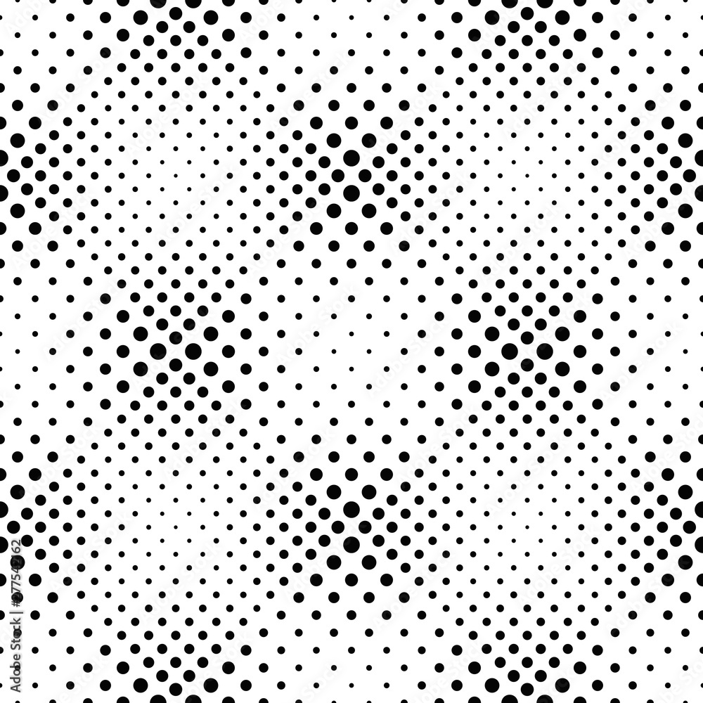 Abstract dot pattern background - black and white vector graphic design from dots
