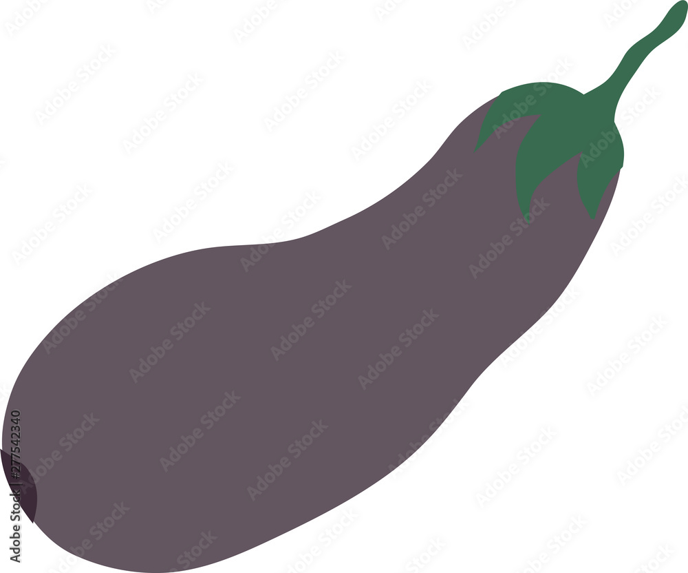 bright tasty eggplant on white background
