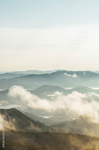 clouds over mountains