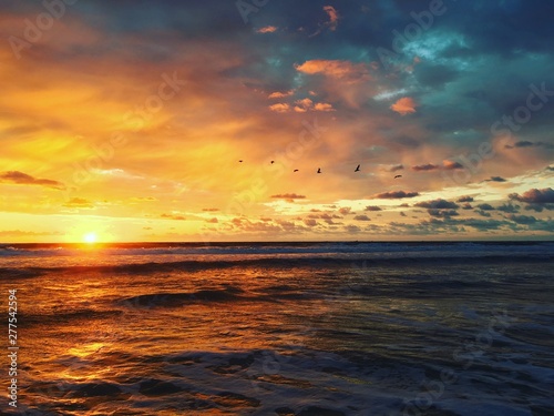 sunset over the sea