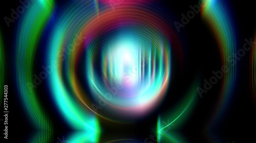 psychedelic neon prism lines space warp abstract background