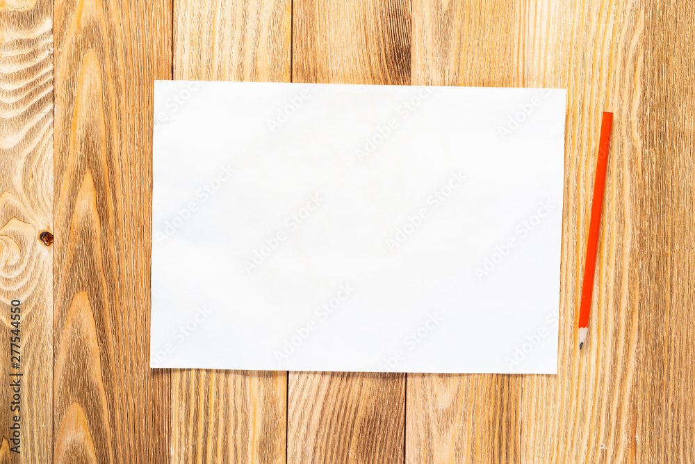 Business workspace with sheet of paper Business workspace with sheet of paper