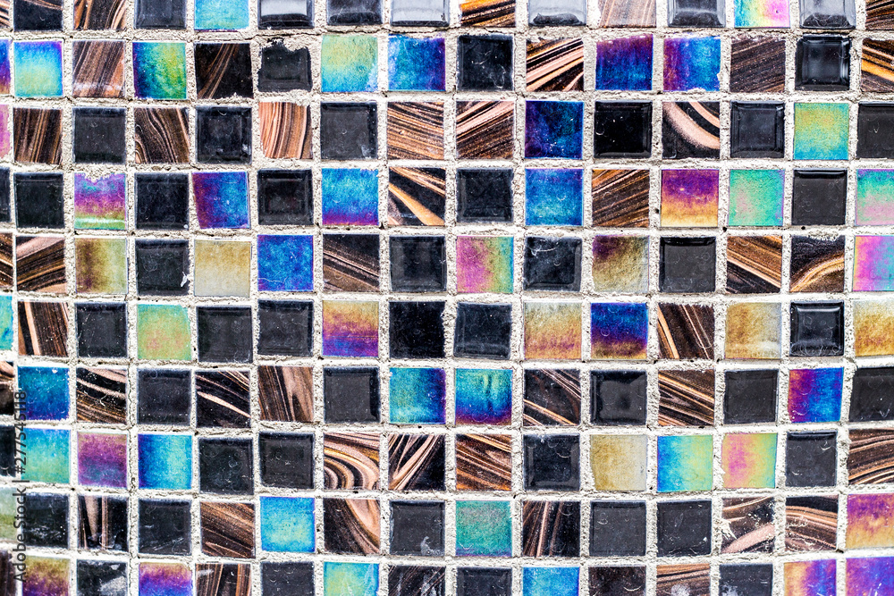 Fototapeta premium multicolor abstract texture mosaic made up of tiled squares of different colors