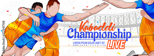 concept of playing kabaddi banner photo