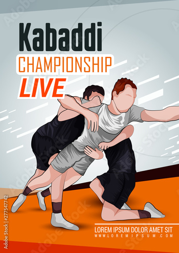 concept of playing kabaddi banner