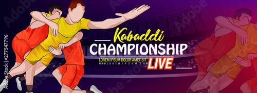 concept of playing kabaddi banner