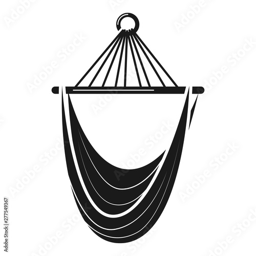 Textile hammock icon. Simple illustration of textile hammock vector icon for web design isolated on white background