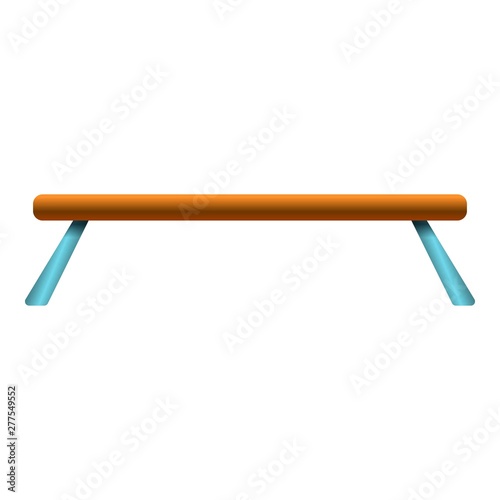 Balance beam icon. Cartoon of balance beam vector icon for web design isolated on white background