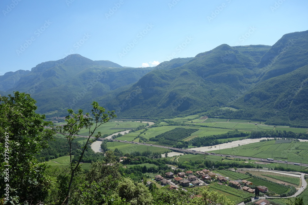Fototapeta premium Path of hope. The Shrine of the Corona, sanctuary in Spiazzi in Italy