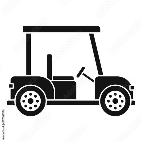Golf car icon. Simple illustration of golf car vector icon for web design isolated on white background