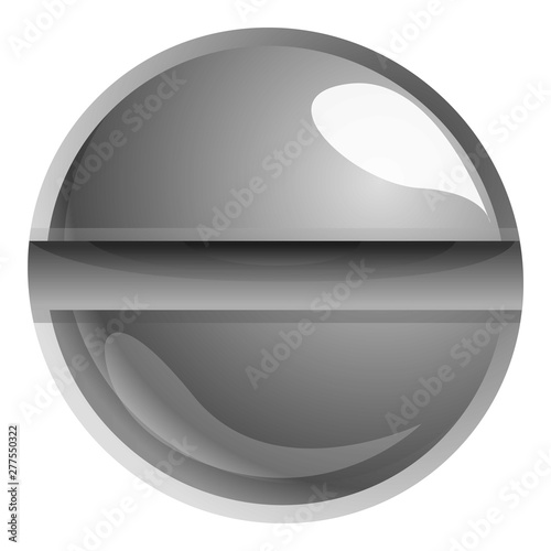 Slotted screw head icon. Cartoon of slotted screw head vector icon for web design isolated on white background