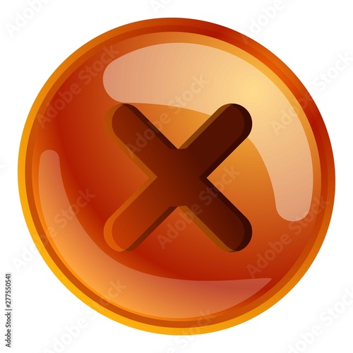 Screw cross cap icon. Cartoon of screw cross cap vector icon for web design isolated on white background