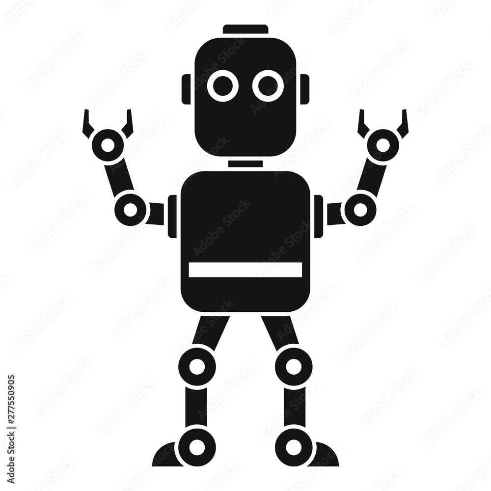 Intelligent robot icon. Simple illustration of intelligent robot vector icon for web design isolated on white background Intelligent robot icon. Simple illustration of intelligent robot vector icon for web design isolated on white background