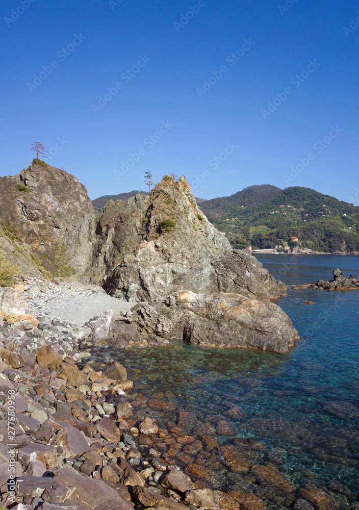 coastal landscape in Levanto,  Riviera di Levante, Liguria, Italy