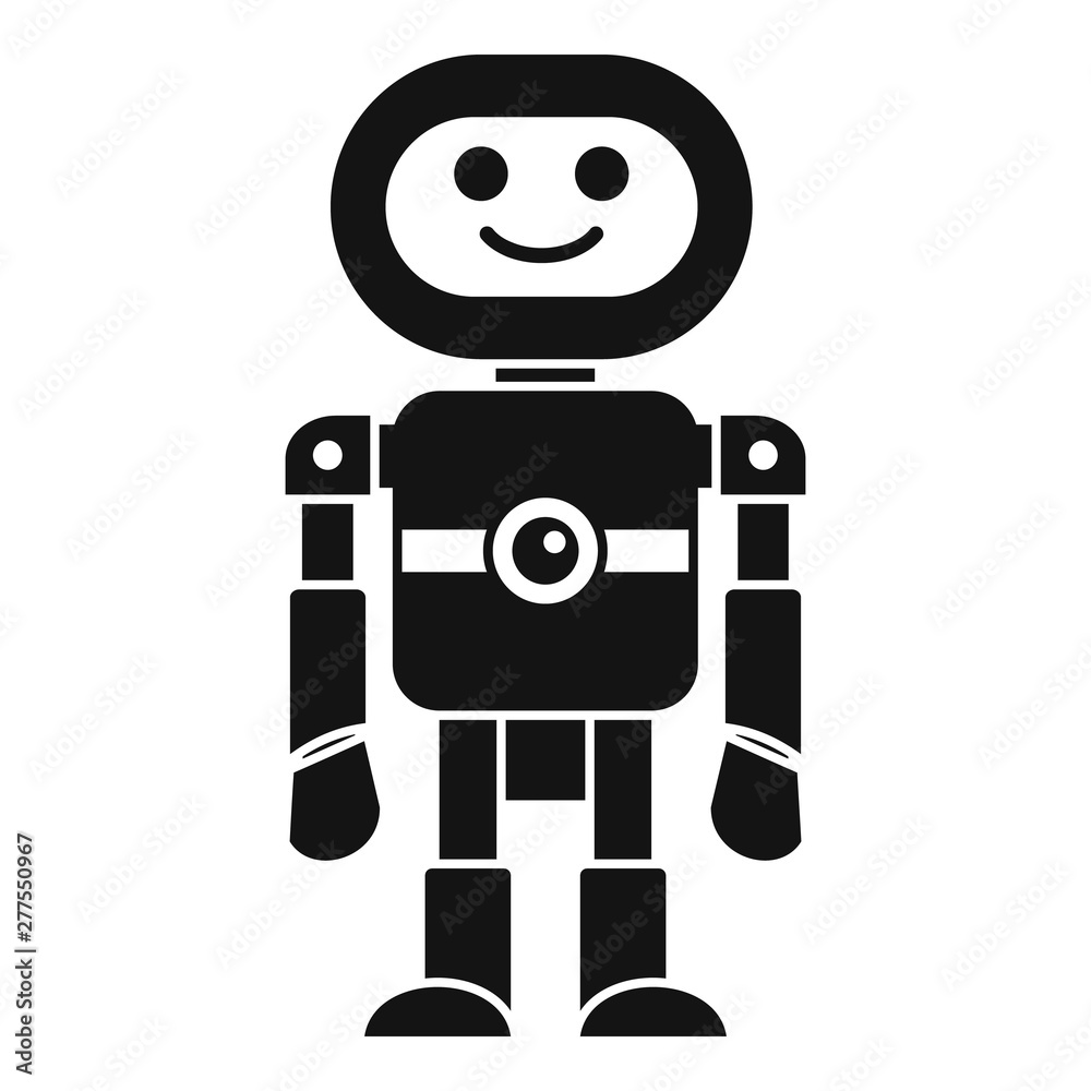 Humanoid machine icon. Simple illustration of humanoid machine vector icon for web design isolated on white background