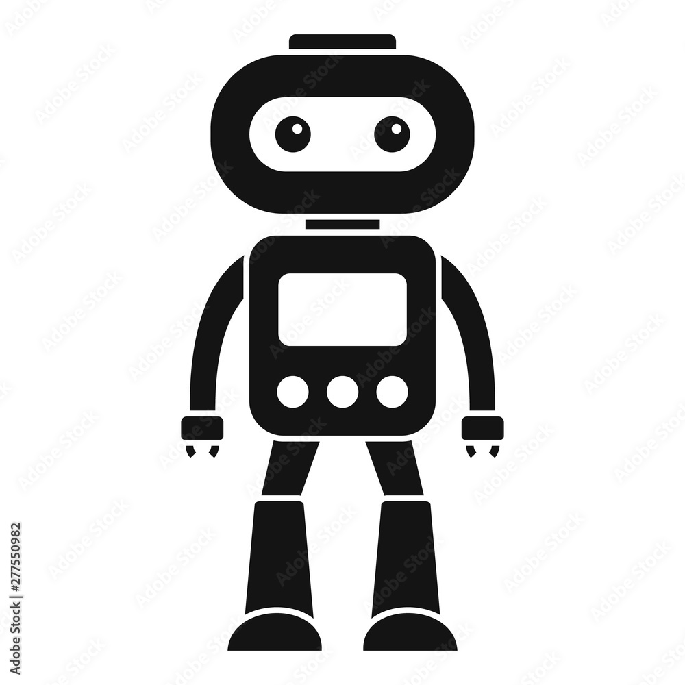 Electronic robot icon. Simple illustration of electronic robot vector icon  for web design isolated on white background Stock Vector | Adobe Stock