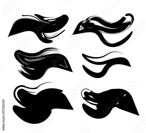 abstract paint brush stroke cartoon