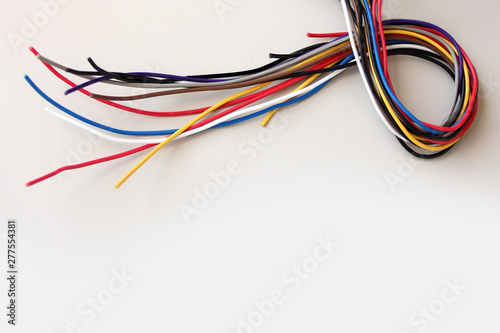 bundle of colored electrical single core wires