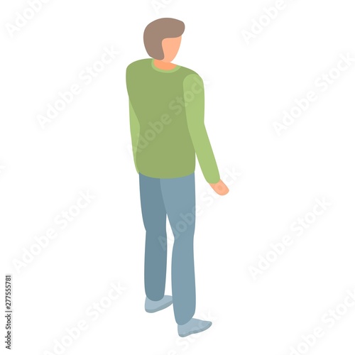 Man in jeans icon. Isometric of man in jeans vector icon for web design isolated on white background