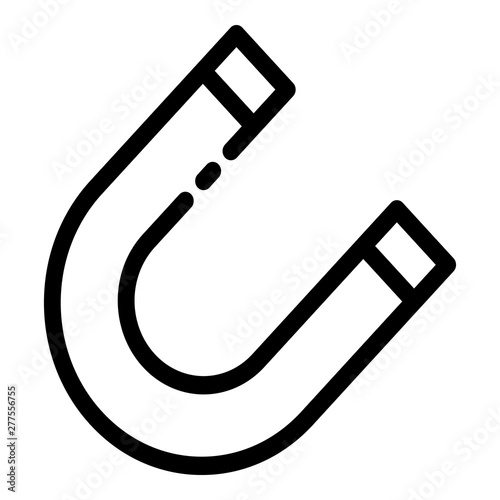 Magnet power icon. Outline magnet power vector icon for web design isolated on white background