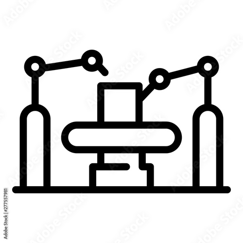 Industry assembly line icon. Outline industry assembly line vector icon for web design isolated on white background
