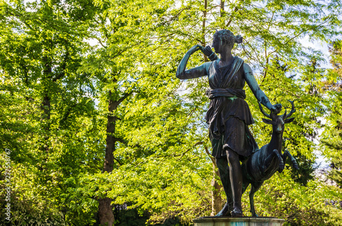 Statue of Diana in the gardens of Fontainebleau  France