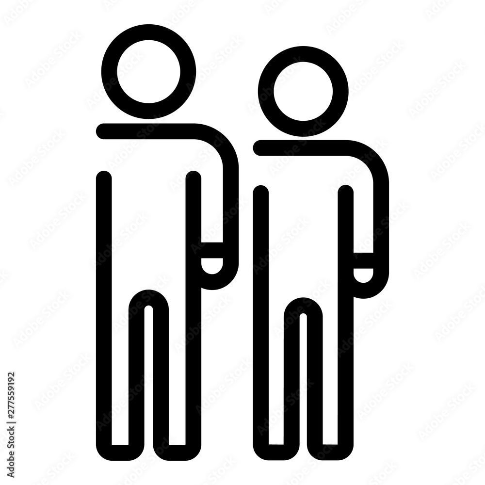 Friends icon. Outline friends vector icon for web design isolated on white background Friends icon. Outline friends vector icon for web design isolated on white background