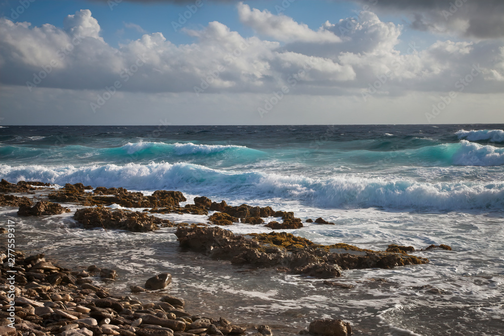Coastline on the Caribbean Island of Bonaire Coastline on the Caribbean Island of Bonaire