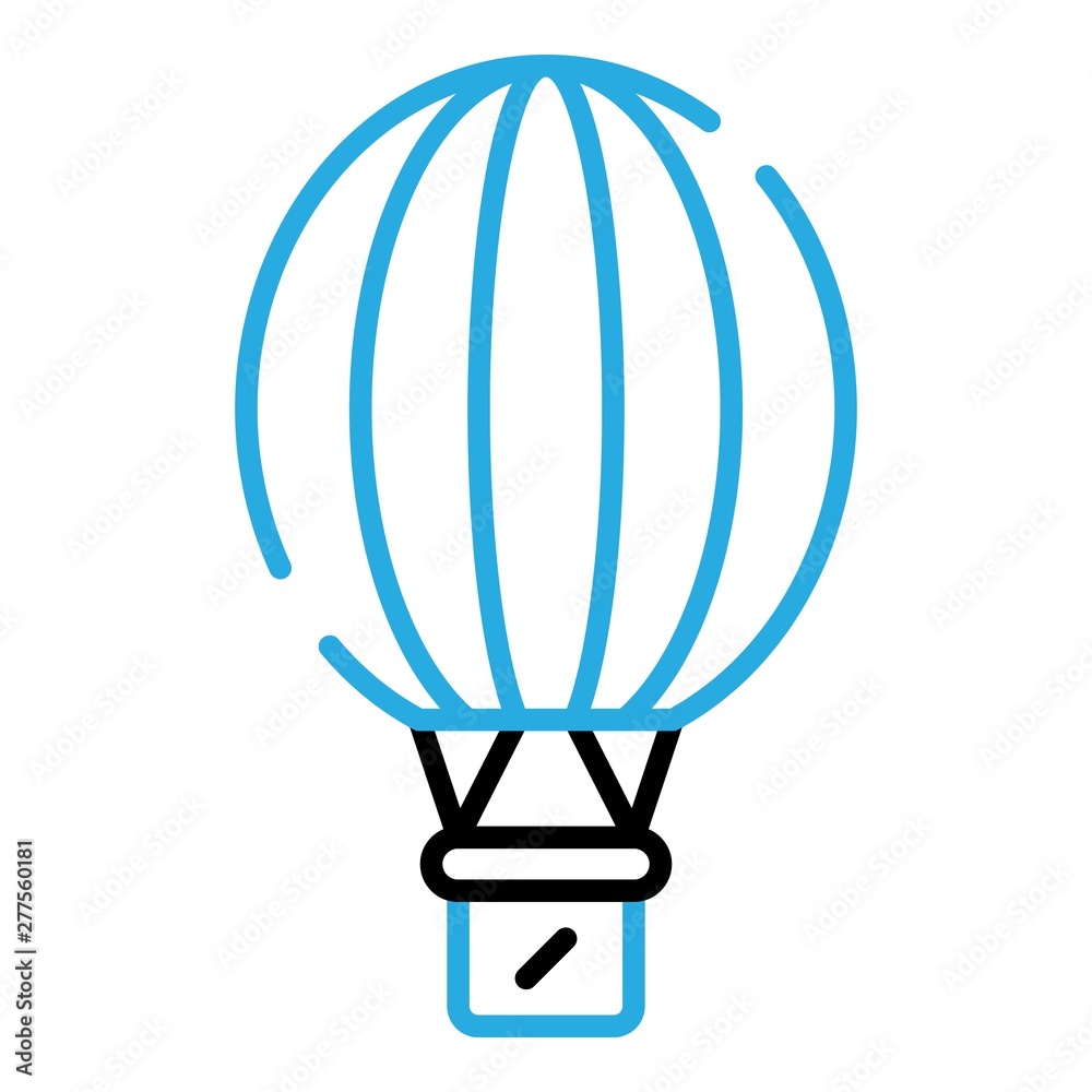 Obraz premium Air balloon icon. Outline air balloon vector icon for web design isolated on white background