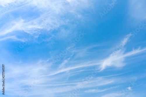 Blue sky with close up white fluffy tiny clouds background and pattern