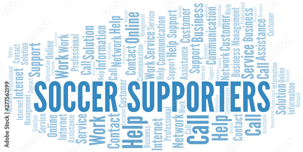 Fototapeta premium Soccer Supporters word cloud vector made with text only.